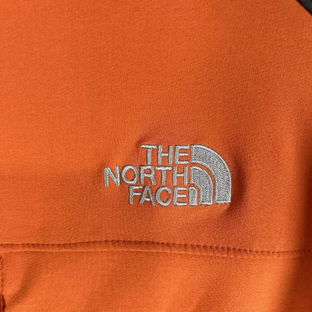 The North Face Softshell Full Zip Jacket Size medium Orange Dark Grey Outdoor